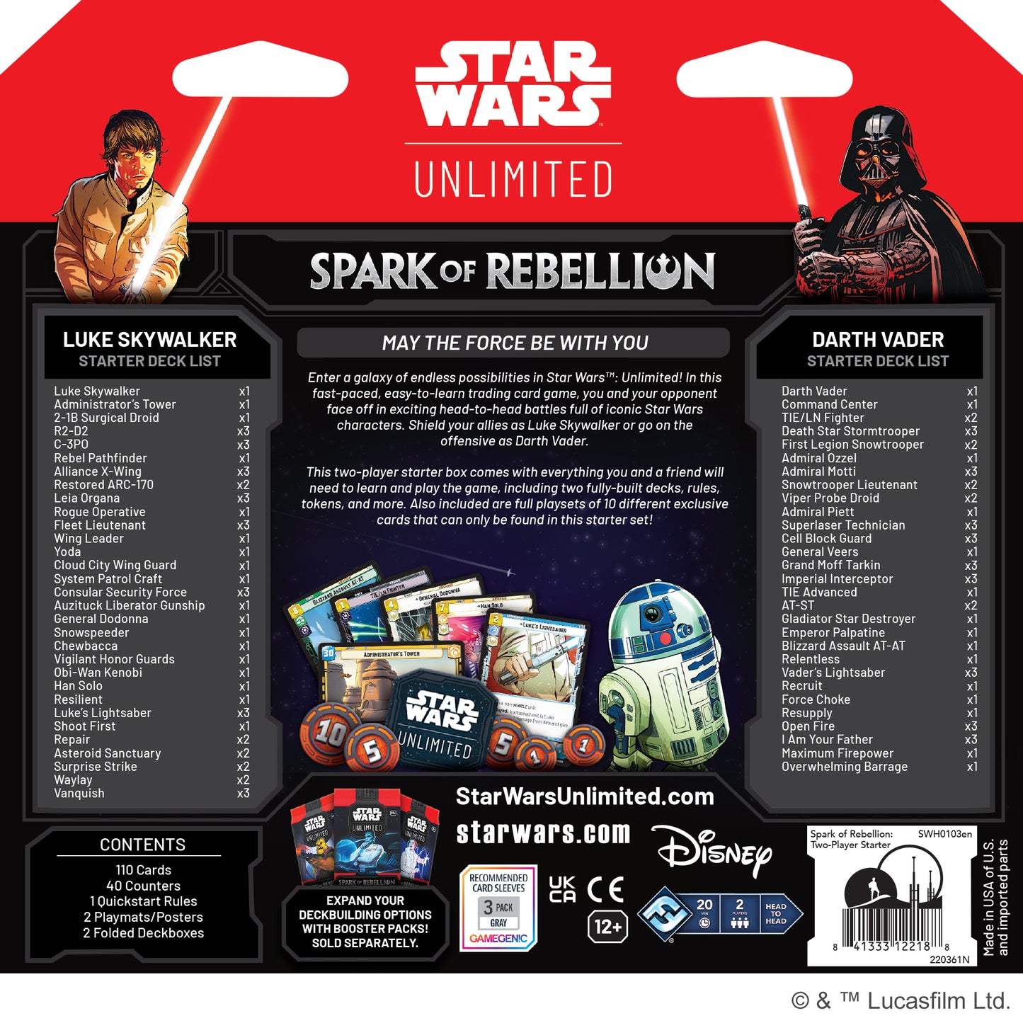 Star Wars: Unlimited - Spark of Rebellion Two-Player Starter